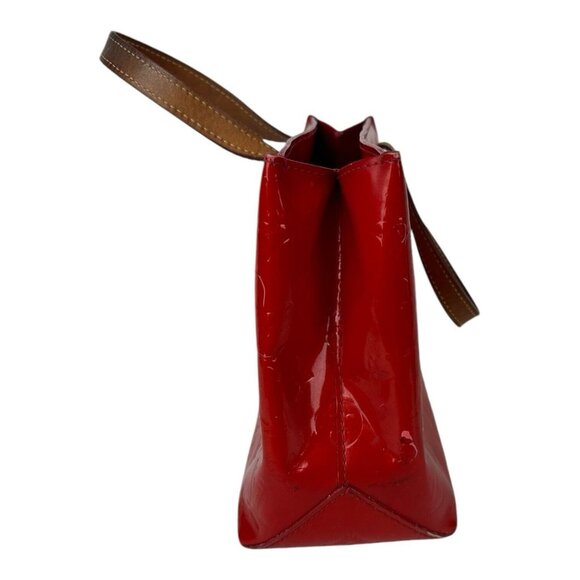 LOUIS VUITTON Reade PM Red Vernis Leather Tote Hand Bag Purse **READ** - Picture 10 of 16